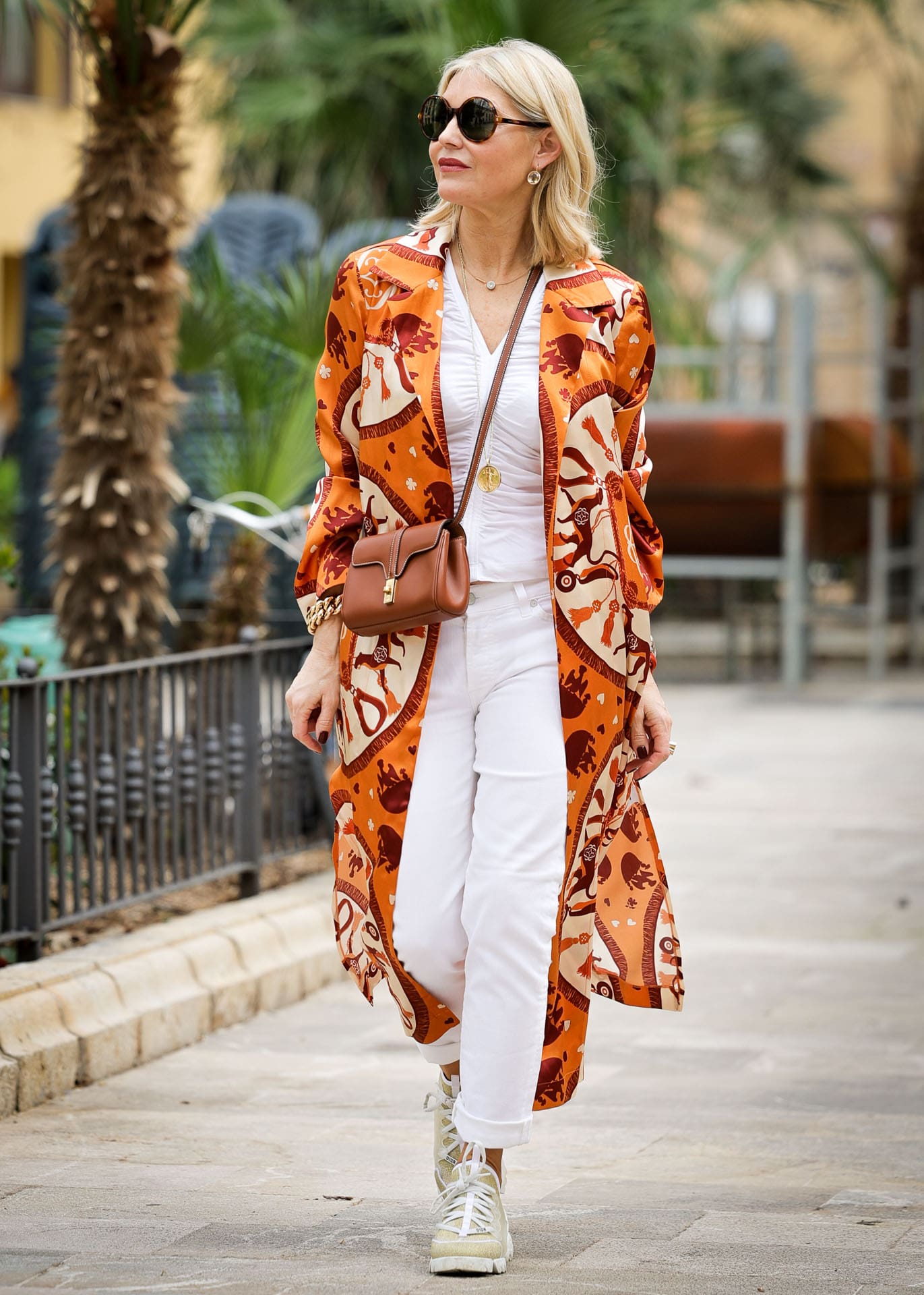 Silk coat Signature Orange