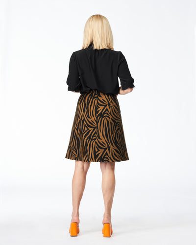 Skirt zebra pattern black&brown