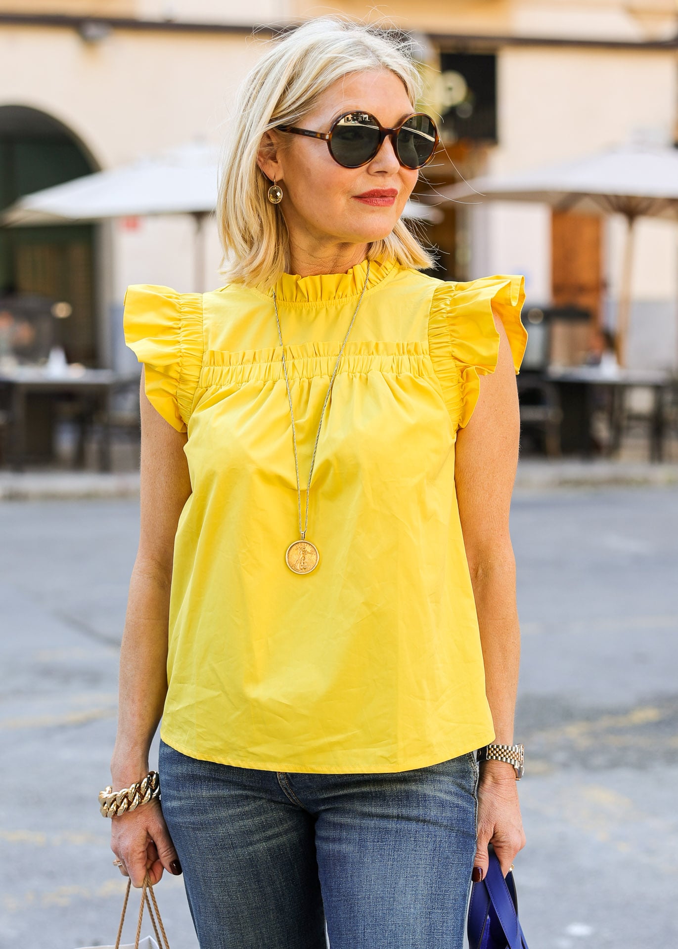 Blouse Butterfly jaune